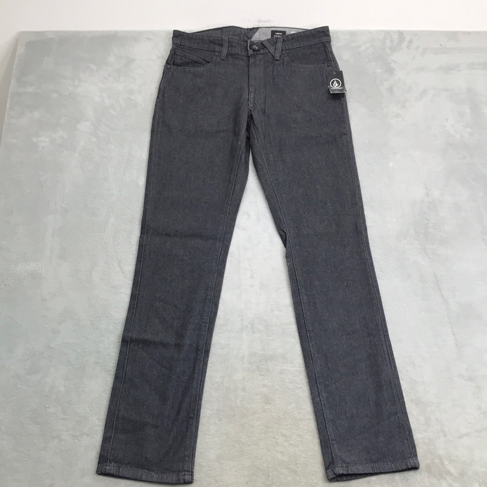 Volcom Men's Vorta  Slim Straight Stretch Gray Jeans Size 28 New